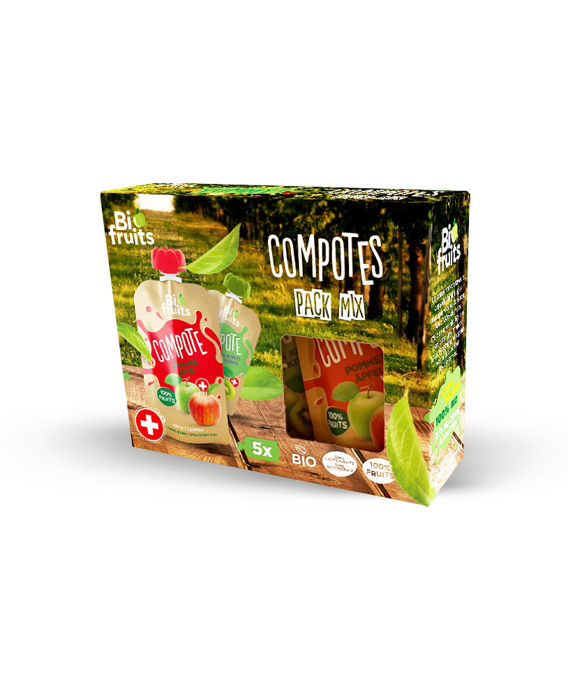 Compotes multipack 5 saveurs