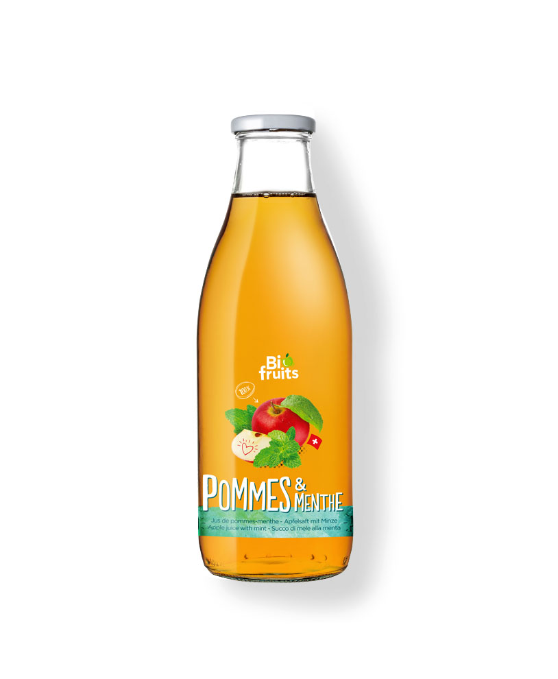 Jus de pommes menthe
