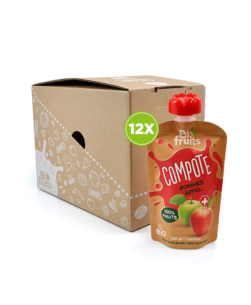 Compotes de pommes 12X100gr
